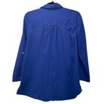 Chico's ‎ Womans Button Up Shirt Size Small OR 0 Royal Blue Professional Career Photo 1
