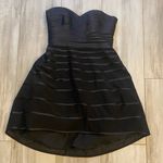 Halston Heritage Halston Herritage Strapless Sweetheart Black High Low Cocktail Dress, size 4 Photo 9