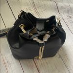 Victoria's Secret Victoria’s Secret Black Leather Bucket Bag Photo 2