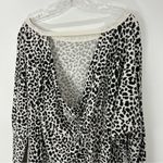 Chaser  Leopard Animal Print Drape Open Back Top Size Large Photo 4