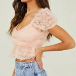 Altar'd State •  mesh rosette top pink small Photo 0