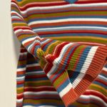 Studio Works  Women’s Medium Colorful 3/4 Slit Sleeves V-Neck Ribbed Top. Photo 6