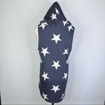 7th Ray Navy Blue White Stars Sleeveless Hoodie Medium Photo 7