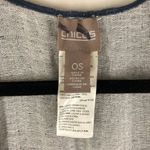 Chico's Womens Poncho Wrap Floral Knit Blue White One Size Photo 5