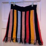 English Factory Multi Colored Fringe Skirt Photo 0