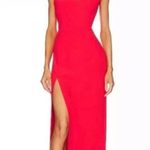 Amanda Uprichard  Gilda Maxi Gown In Crimson Red Photo 0
