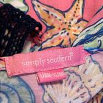 Simply Southern  size L/XL shell blue lace coverup nautical print slit sides Photo 8