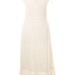 Reformation NWT Nikita Midi in Ivory Tank Tie Straps Flounce Hem Dress 10 Photo 0