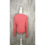 Liz Claiborne  Women's Size Large Pink 1/4 Zip Ribbed‎ Pullover Sweater Photo 4
