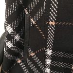 CAbi Black Grid Plaid Wool Blend Full Zip Belted Moto Vest Photo 3