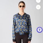 Gottex STUDIO SATIN BOMBER JACKET IN BLUE FLOWER Photo 1