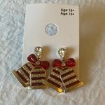 Gap : Gold Tone/Red Holiday Bell Earrings- Christmas Photo 10