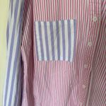 Source Unknown  Pink and Blue Striped Button-Down Shirt Photo 2