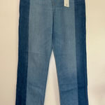 Good American  Good Boy Jeans Size 2 Indigo279 Colorblock Denim‎ High Rise Photo 0