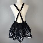 Tripp NYC Suspenders Skull Mini Skirt Size XXL Black White Tulle Ruffle Goth Photo 6