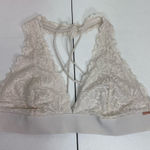 PINK - Victoria's Secret NWOT PINK women’s off-white lace strappy halter neck adjustable strap bralette L Photo 0