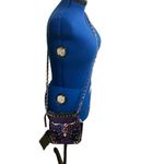 COWGIRL TRENDY Women’s Purple & Black Longhorn Crossbody Size 7”X7” Photo 1