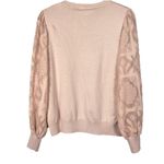 RIO & RIAN Long Sleeve Lightweight Sweater Blush Pink Size Medium NWT New Preppy Photo 7
