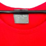 Olivia Rae  Size Medium Dress Red Fit & Flare Ruffle Cap Sleeve Pullover Casual‎ Photo 3