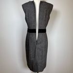 Banana Republic  Wool Blend Black & White Tweed V-Neck Sheath Dress Womens Size 8 Photo 5