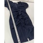 Chelsea28 Dress Womens 10 Petite Blue Ruched Puff Sleeve V Neck Mini Photo 10