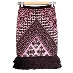 Anthropologie Sleeping on Snow Wool Fringe Sweater Skirt Black Purple Size XS Photo 0