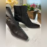 Anne Klein Ann Klein Greta Brown Leather Ankle Boots Size 8.5 Photo 1