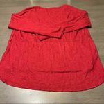 Gibson Womens Petite Medium Red Long Sleeve V Neck Hi Photo 8