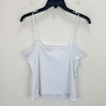 Madewell  Squareneck Tank Top Spaghetti Straps Slim Stretch White XL NWT Photo 8