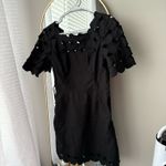 Anthropologie  black mini dress with scallop trim  Photo 1