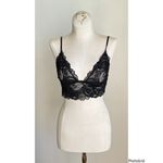 Free People  Black Lace Longline Bralette New With Tags Photo 1