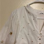 In Bloom  Cream Blouse with Gold Floral Embroidery Photo 5