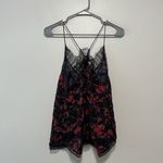 IRO ‎ Dasher Floral Lace Cami Top Black Red Size 38 Photo 4