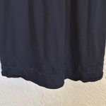 J. Jill Navy Blue M Lace Trimmed Tunic Dress Knee Length Short Sleeve Pockets Size M Photo 8