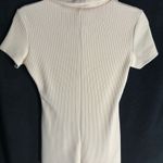 Edikted  Button-Up Romper Jumpsuit Beige Photo 5