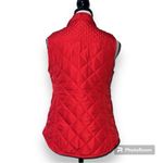 Crown & Ivy  medium women’s red hot icons puffer vest full zip front pockets NWT Photo 3