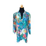 Amanda Uprichard  100% SILK FLORAL SHIRT BLOUSE SIZE SMALL Photo 1