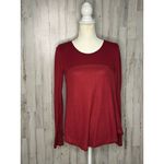 Miss Me  Women's Red Lace Tunic Top Size Small‎ Long Sleeve Casual Photo 1