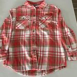 Simply Southern Pink/White/Beige Flannel Shirt Photo 0