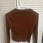 SheIn Brown Zip-Up Long Sleeve Photo 1