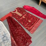 Traditional Indian Wear Classy Salwar Suit Pakistani Beautiful Salwar Kameez Red Size M Photo 4