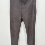 Ann Taylor Gray Faux Suede Seamed Side Zip Leggings Pants Womens Size 2 Photo 0