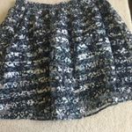 Xhilaration Striped Floral Skater Skirt Pockets Black - Sz Medium Photo 5