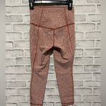 Athleta NWOT! Women’s  Salutation Stash textured rust/white cheetah leggings XSP Photo 2