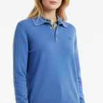 Etro Blue Knit Long Sleeve Button Neck Polo Shirt XXL Photo 0