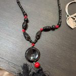 Chico's Elegant Black and Red Beaded Necklace Photo 0