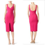 Nicholas‎ Crepe Quilted Bra Dress in Fuschia Pink Size 6 Photo 1