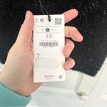 Bershka NWT  Black Sparkly Fuzzy Women's Tank Top SMALL Photo 2