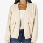 Kut From The Kloth  Cream Soft‎ Plush Open Front Cardigan Large Photo 0