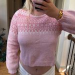 Love Shack Fancy Pink cropped knit sweater Photo 2